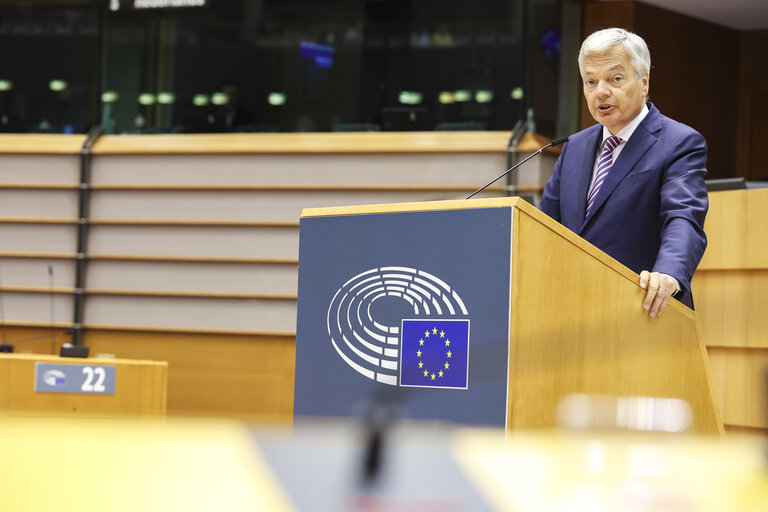 Fotografia 1: EP Plenary session - Commission’s 2021 Rule of Law report
