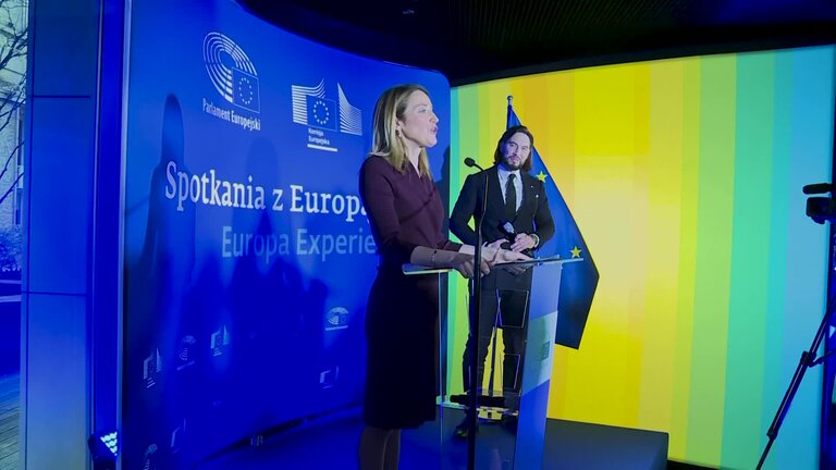 Official visit by Roberta METSOLA, EP President to Warsaw (Poland): extracts from the inauguration of the Warsaw Europa Experience (Visitor Centre of the European Parliament)